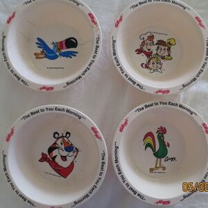Vintage Kellog’s Cereal Bowl Set of 4